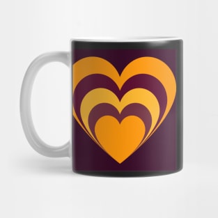 Autumn color shift heart - burgundy Mug